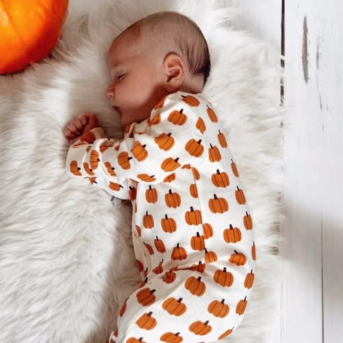 Pumpkin / Organic 2-Way Zip Romper – SpearmintLOVE