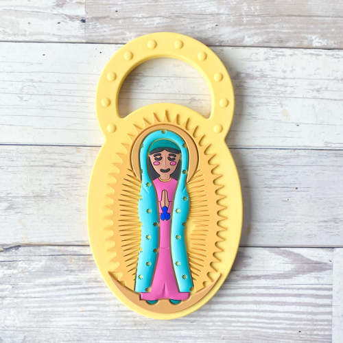 Our Lady of Guadalupe Teether | Silicone Catholic Baby Teether | Chews Life