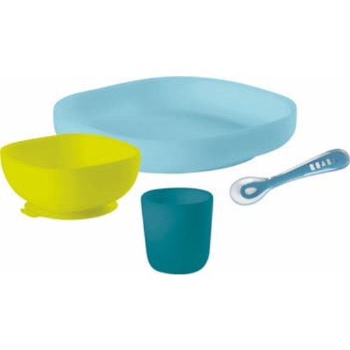 4-Piece Silicone Suction Baby Feeding Set