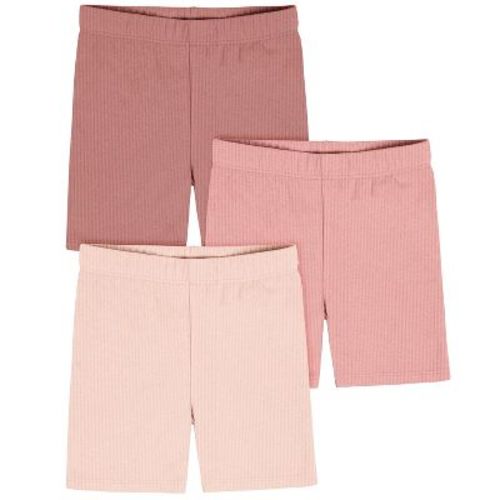 Gerber Baby Girls' Toddler Pull-On Bike Short - Dusty Pinks - 4T - 3-Pack