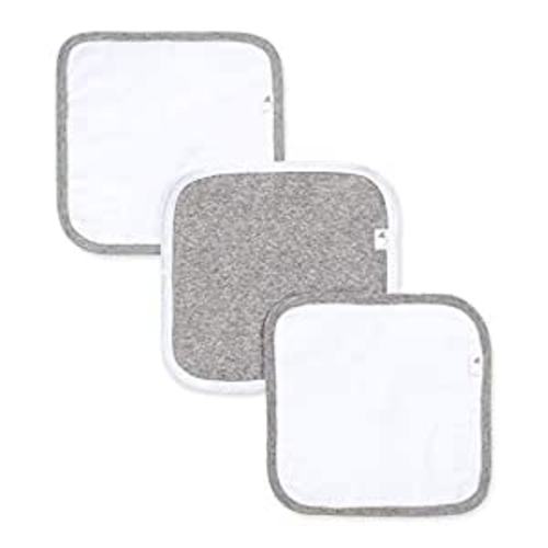 Amazon.com : Burt's Bees Baby Washcloths, Absorbent Knit Terry, Super Soft 100% Organic Cotton Heather Grey : Baby