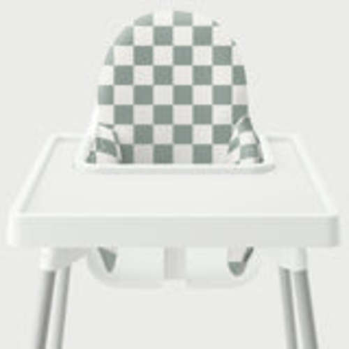 Highchair Cushion Cover - Rust Check It Out – Yeah Baby Goods