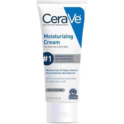 CeraVe Moisturizing Cream, Face Body Moisturizer, Normal to Dry Skin, 8 Fl Oz