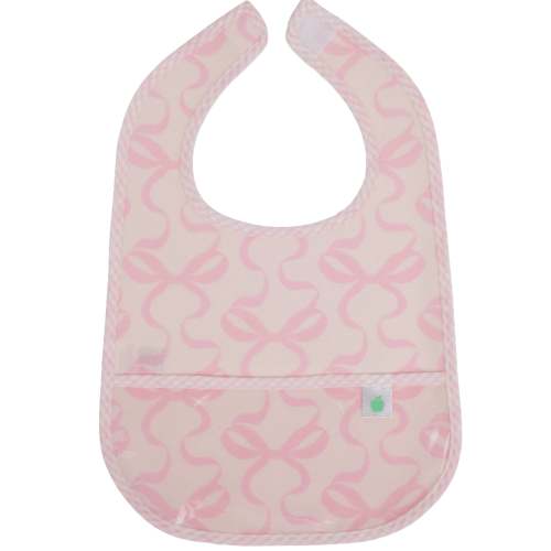 The Wipe it Bib- Pink Bows