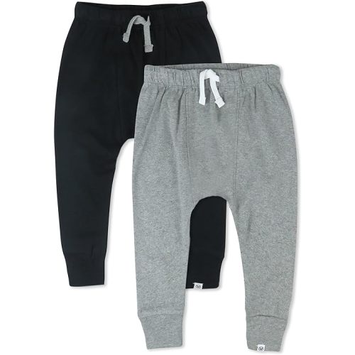 HonestBaby Honest Pants Joggers Pull on 100% Organic Cotton for Infant Baby and Toddler, Boys, Girls, Unisex