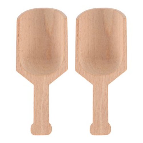 NUOLUX Wooden Scoop Salt Bath Tea Scoops Wood Coffee Mini Small Ice Cream Sugar Seasoning Scooper Milk