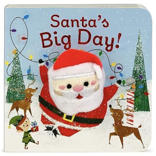 Santa's Big Day Finger Puppet Christmas Board Book Ages 0-4 (Finger Puppet Board Book)