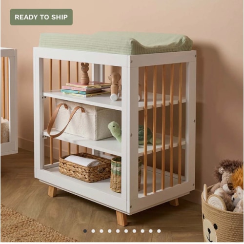 Aspen Change Table - White/Natural