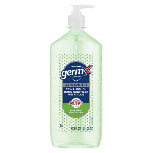 Germ-X Advanced Hand Sanitizer, Aloe, 1 L