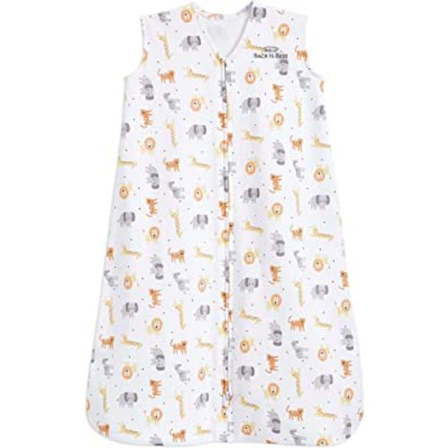 HALO SleepSack, 100% Cotton Wearable Blanket, Swaddle Transition Sleeping Bag, TOG 0.5, Jungle Cotton, Small