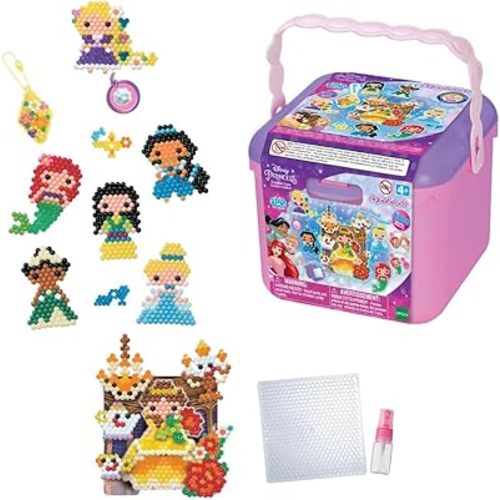 Aquabeads Disney Princess Creation Cube, Complete Arts & Crafts Bead Kit for Children - Over 2,500 Beads & Display Stand The Create Belle, Ariel, Tiana, Rapunzel and More, Multicolor (31773)