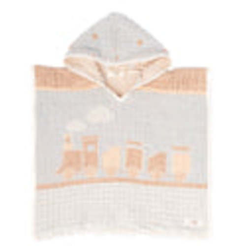 Choo-Choo Train Gauze Hooded Poncho | Sand Cloud