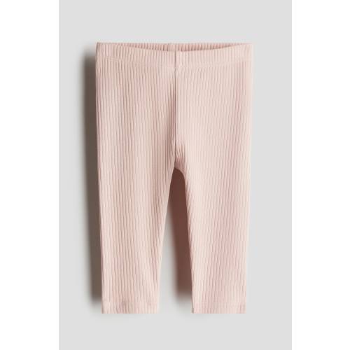 RIBBED COTTON LEGGINGS