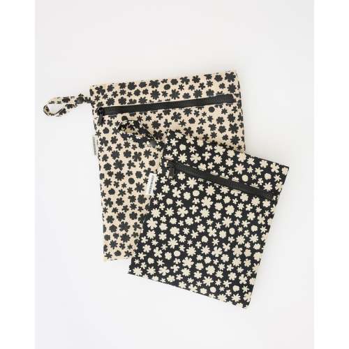 Wet/Dry Bag 2-Piece Set | Cream Chamomiles - Storq by Kindred Bravely