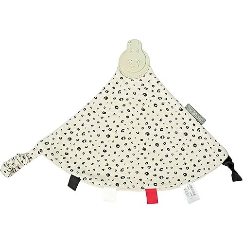 Silicone Teether with Sensory Tags | Attachable Loop, Machine Washable | (Leopard Spot)