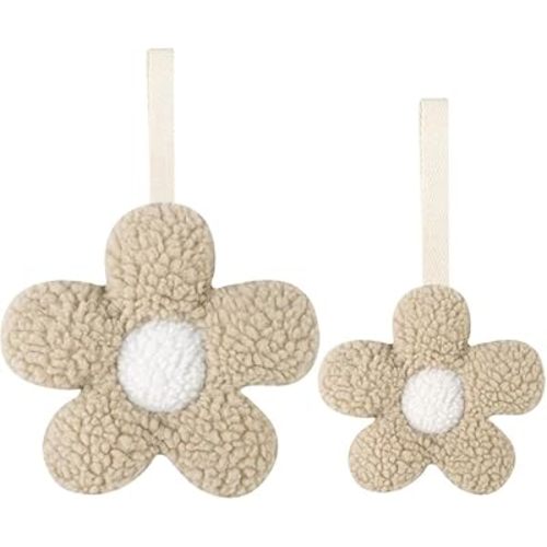 Baby Daisy Pacifier Holder,Light and Soft Dummy Holder Handmade 2 Pack, Decor for Nursing Kids Room