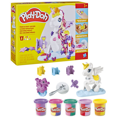 Play-Doh Magical Stylin' Unicorn Play Dough Set - 13 Color (5 Piece), Only At Walmart