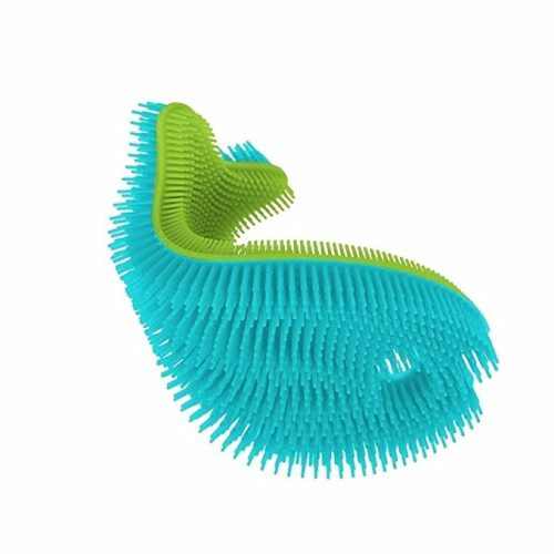 Innobaby Bathin' Smart Silicone Fish Bath Scrub, Aqua/Periwinkle