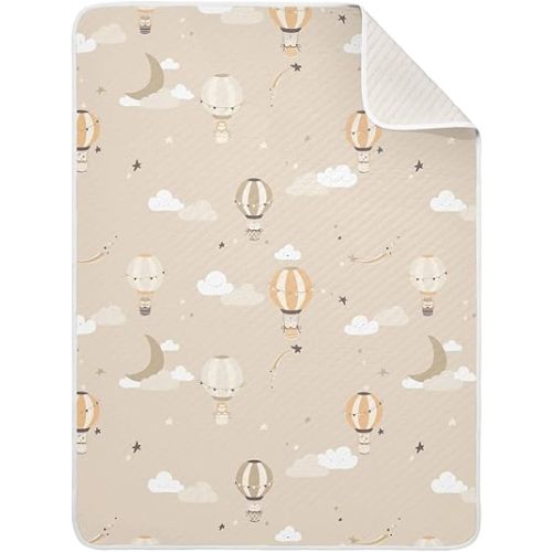 Cute Hot Air Balloon Baby Blanket Cotton Cozy Throw Blanket Warm Nursery Swaddle Receiving Toddler Blankets 30" x 40