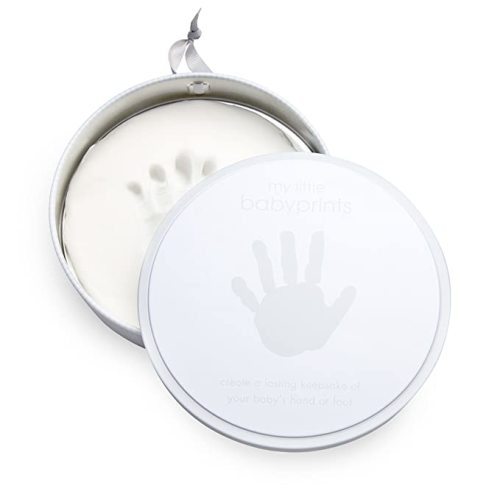 Pearhead My Little Prints Babyprints Keepsake Tin Kit, Baby Girl or Baby Boy Gender Neutral Baby Handprint Impression Keepsake, Gray - Babyprints Tin, Gray