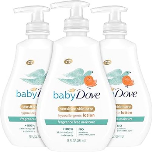 Baby Dove Fragrance Free Lotion, Sensitive Moisture, 13 Ounce (Pack of 3)