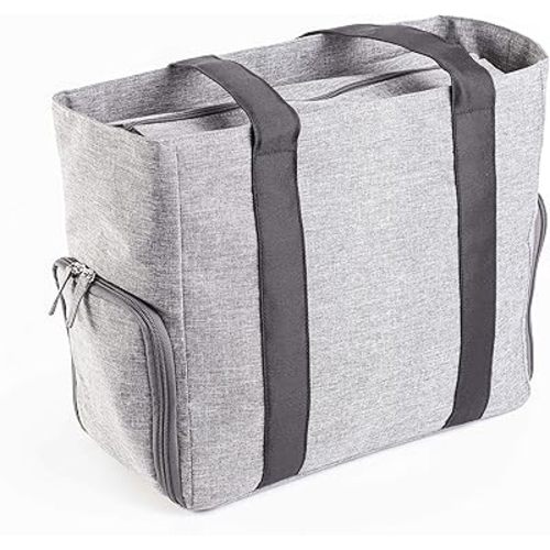 Dr. Brown's Breast Pump Carryall Storage Diaper and Tote Bag - Heather Gray and Black