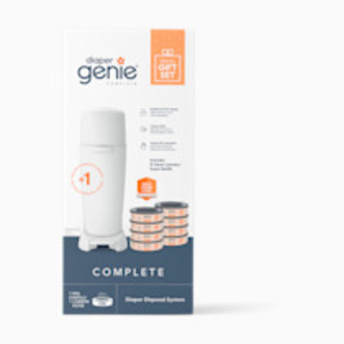 Diaper Genie Registry Gift Set | Includes Diaper Genie Complete Diaper Pail, 8 Refill Bags, 1 Carbon Filter | Perfect Starter Kit