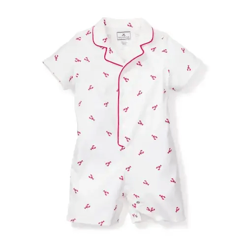 Baby's Twill Summer Romper in Brixham Lobsters | Size: 3-6M