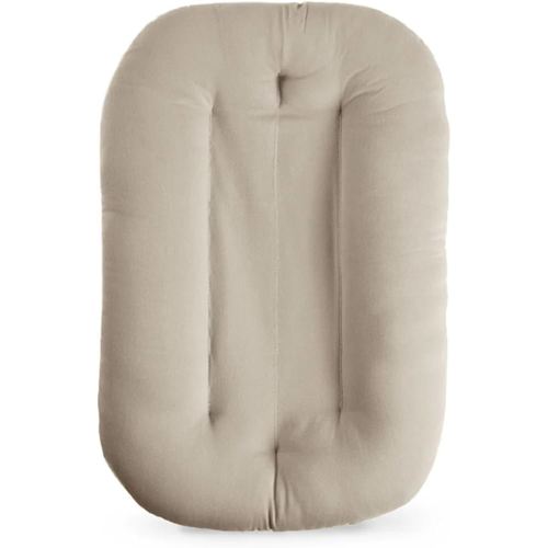 Baby Lounger for Newborn, Bionic Design Baby Lounger, Soft Organic Cotton Breathable Lounger for Infants 0-18 Months (Cream Grey)