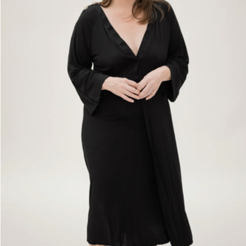 Amelia Labor & Postpartum Gown in Black – Lila
