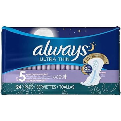 Always Pads Ultra Thin Size 5-24 Count (2 Pack)