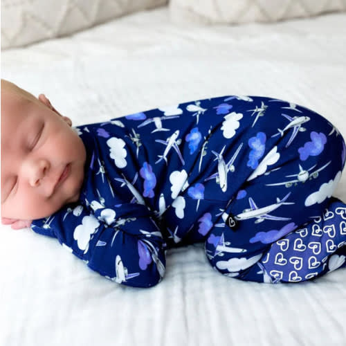 Airplane Zippered Footie 3-6mo