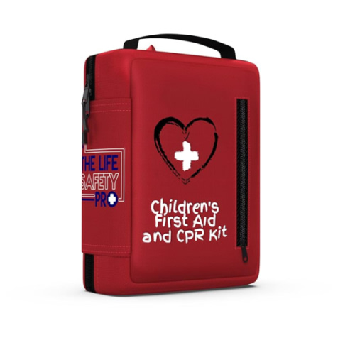 Portable First Aid Kit for Kids with CPR Shield - Ideal for Home, Car, School, Camping, and as a Travel First aid kit. Latex-Free Bandages – Children First Aid Guide by The Life Safety Pro