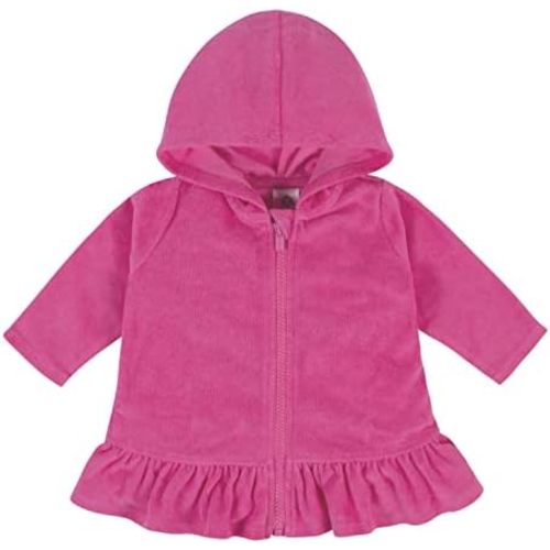 Gerber Baby Girls' and Toddler Zipper Hoodie Terry Swimsuit Cover Up