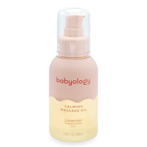 Babyology - Calming baby oil for Newborn with Baby essential oils - 3,38 Fl. Oz (100ml) - Lavender - Nourishing and Moisturizing Massage for Bonding