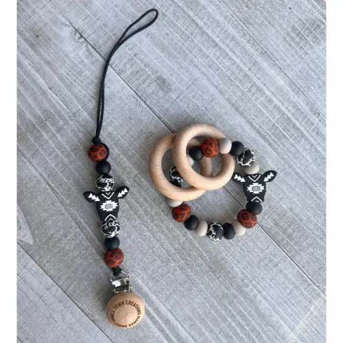 Rust Aztec Black/White Cow Hide Teether Bundle - TikTok Shop