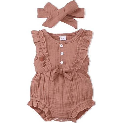 Renotemy Newborn Infant Baby Girl Clothes Rompers Summer Jumpsuits Short Sleeve Romper Infant Baby Clothes Girl