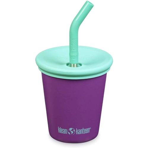 Klean Kanteen Kid Cup 10oz Stainless Steel Cup with Spill-Poof Straw Lid
