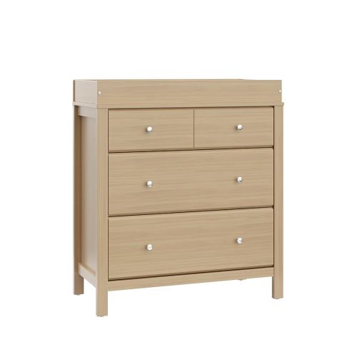 Storkcraft Horizon 3 Drawer Chest with Removable Changing Topper (Driftwood) – GREENGUARD Gold Certified Nursery Dresser, Kids’ Storage Chest with Organizer, Durable and Stylish 3-Drawer Design