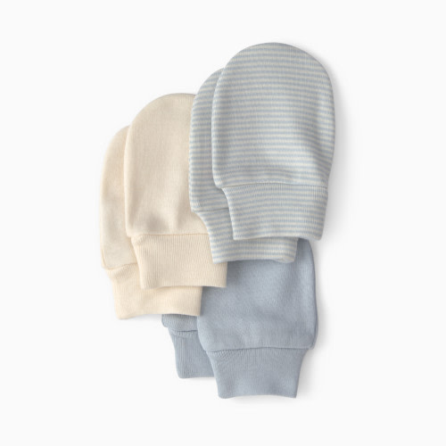 Carter's Mittens (3 Pack) - Blue/Ivory, 0-3 M
