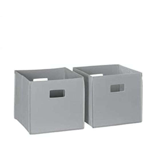 RiverRidge 2 Pc Storage Set in Gray Folding Bin, 2 Count