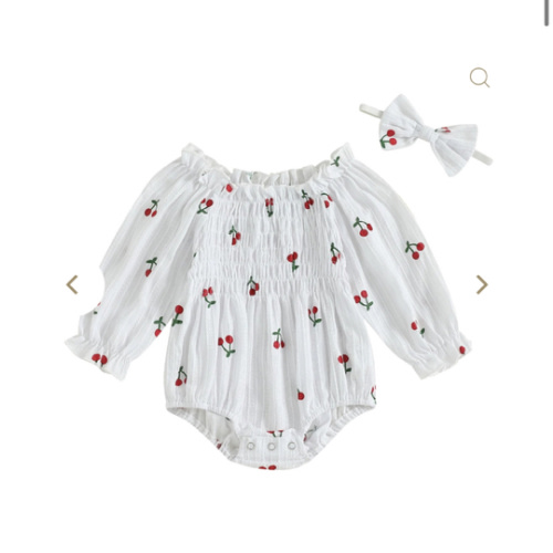 Cherry Picking Bubble Romper