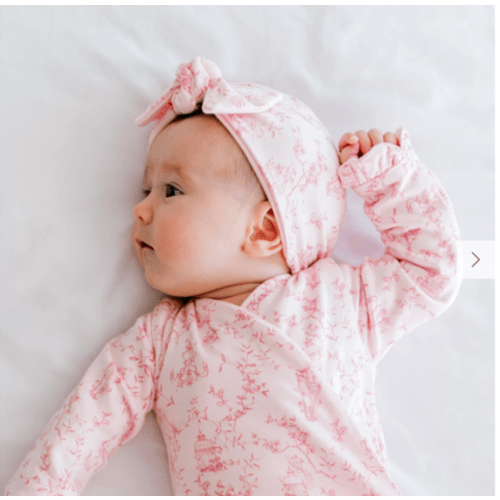 Whimsical Garden Ruched Beanie with Bow