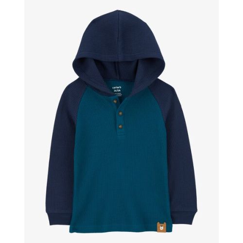 Baby Thermal Hooded Henley Tee - Carter's | Carter's