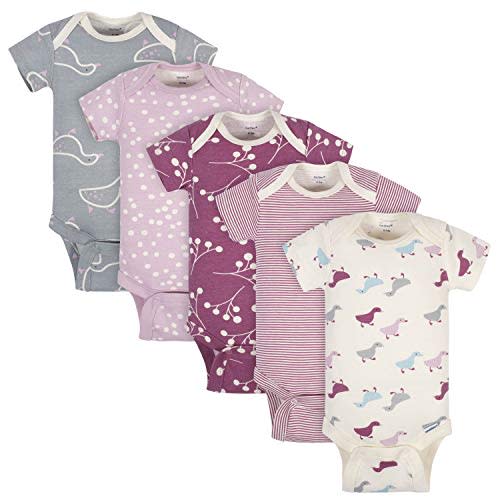 Grow by Gerber baby-girls 5-pack Short-sleeve Onesies Bodysuits