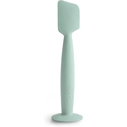 mushie Diaper Cream Applicator Soft Silicone with Suction Base (Cambridge Blue)