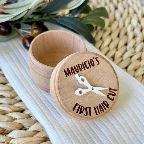 First Haircut Keepsake Box // Custom Engraved Wooden Keepsake Box // Kids First Haircut // Personalized Keepsake Box // First Haircut Box