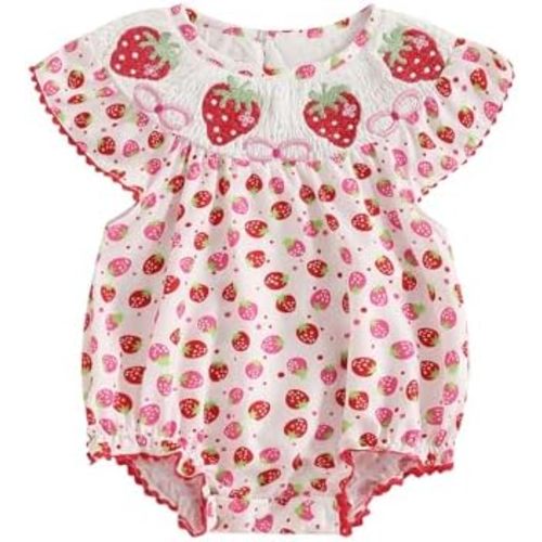 Newborn Baby Girls Watermelon Romper Fly Sleeve Ruffle Rompers Sleeveless Babydoll Collar Bodysuits Summer Clothes