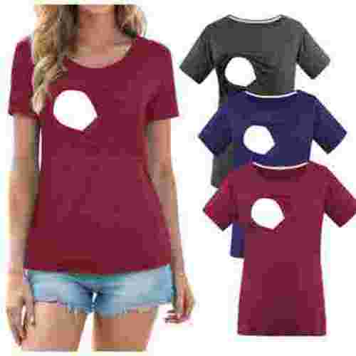 Smallshow Women's Maternity Nursing Tops Clothes Breastfeeding T-Shirts 3-Pack