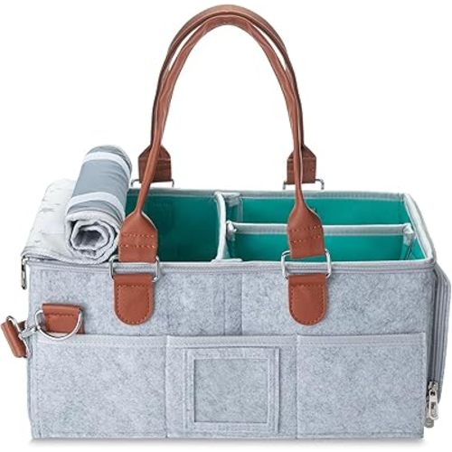 Mr. Pen- Baby Diaper Caddy Organizer with Lid, Baby Organizer for Nursery, Portable Diaper Caddy with Lid, Diaper Organizer for Changing Table